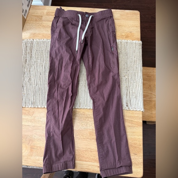 Vuori Ripstop Climber Pant Mens small Burgundy Slim Fit - Picture 5 of 8